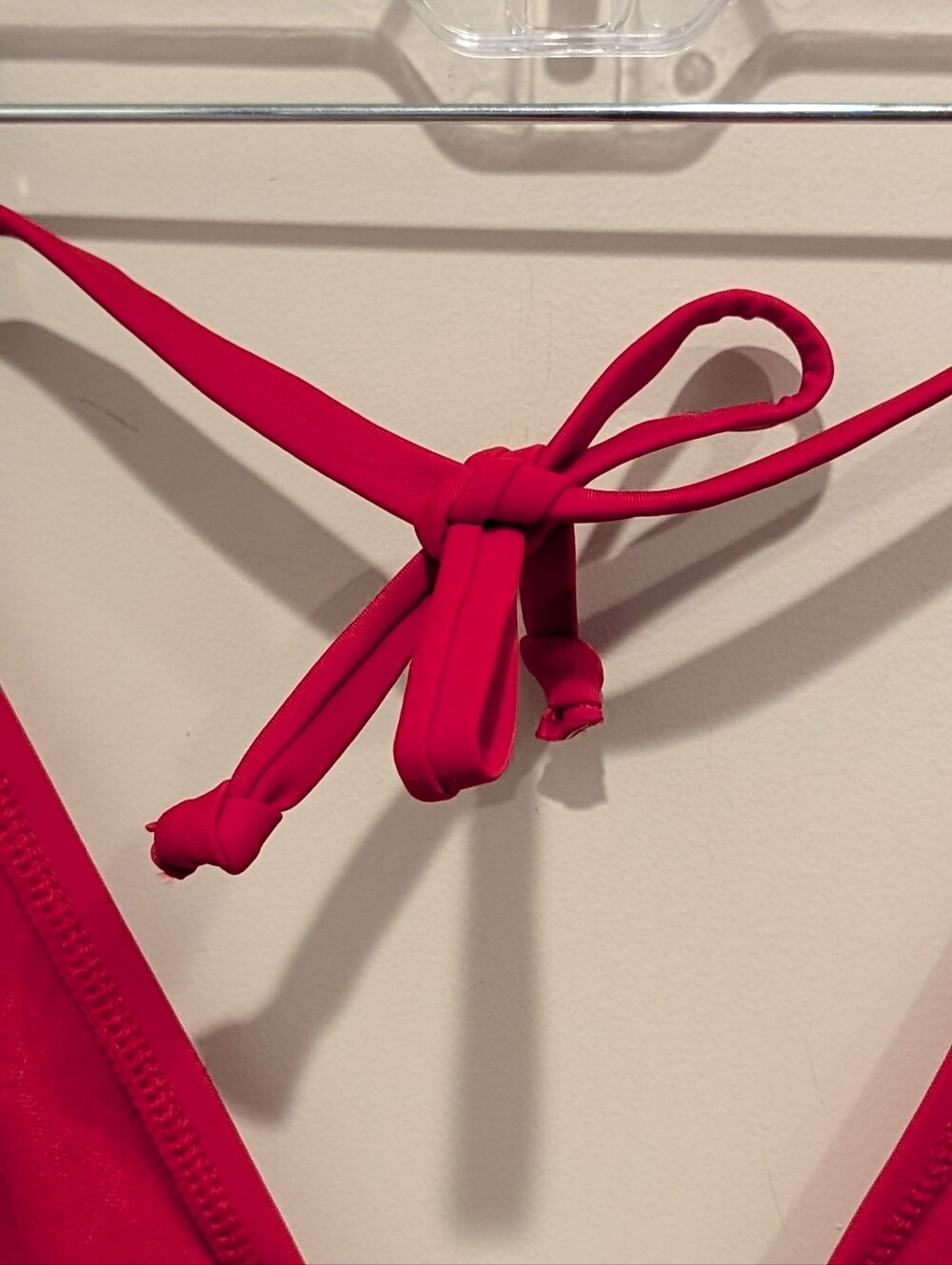 Peyton & Parker Red Triangle Halter Bikini Top Size Small - Picture 7 of 7